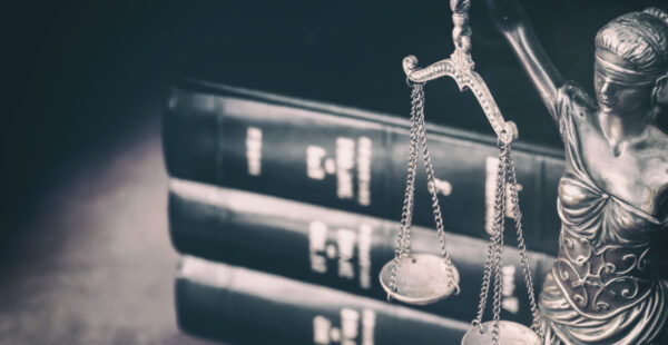 Blind justice and law books