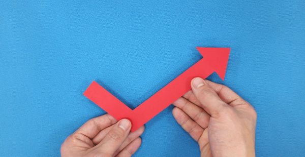 Hands manipulate upturn