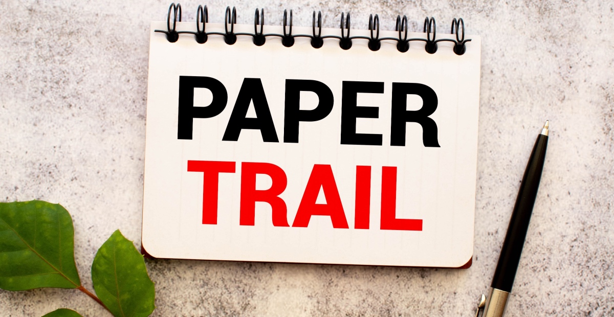 Paper trail flip pad