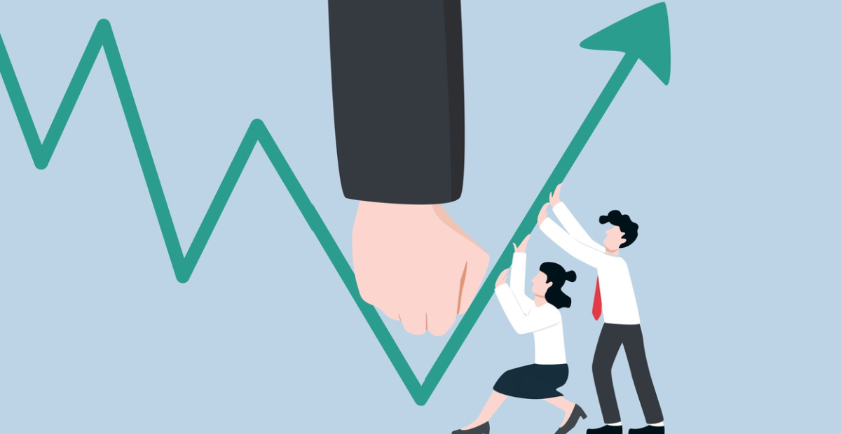 Couple fighting to raise graph