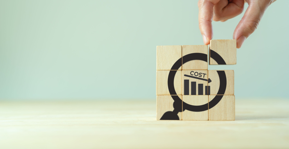 Blocks spelling out cost