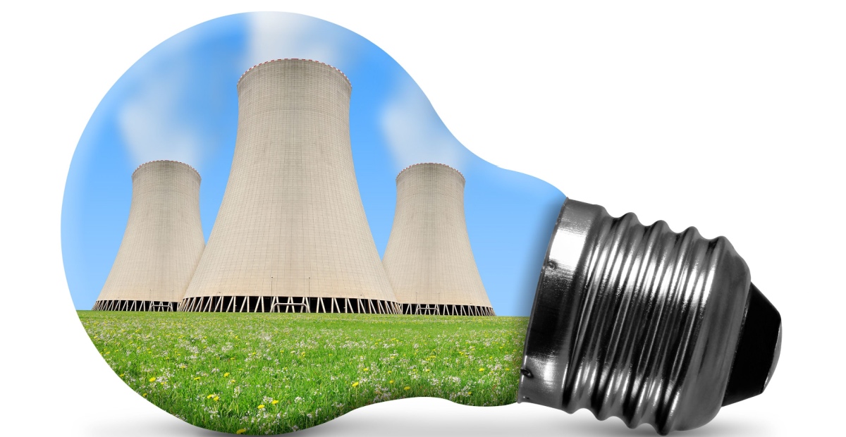 Light bulb with nuclear power plants