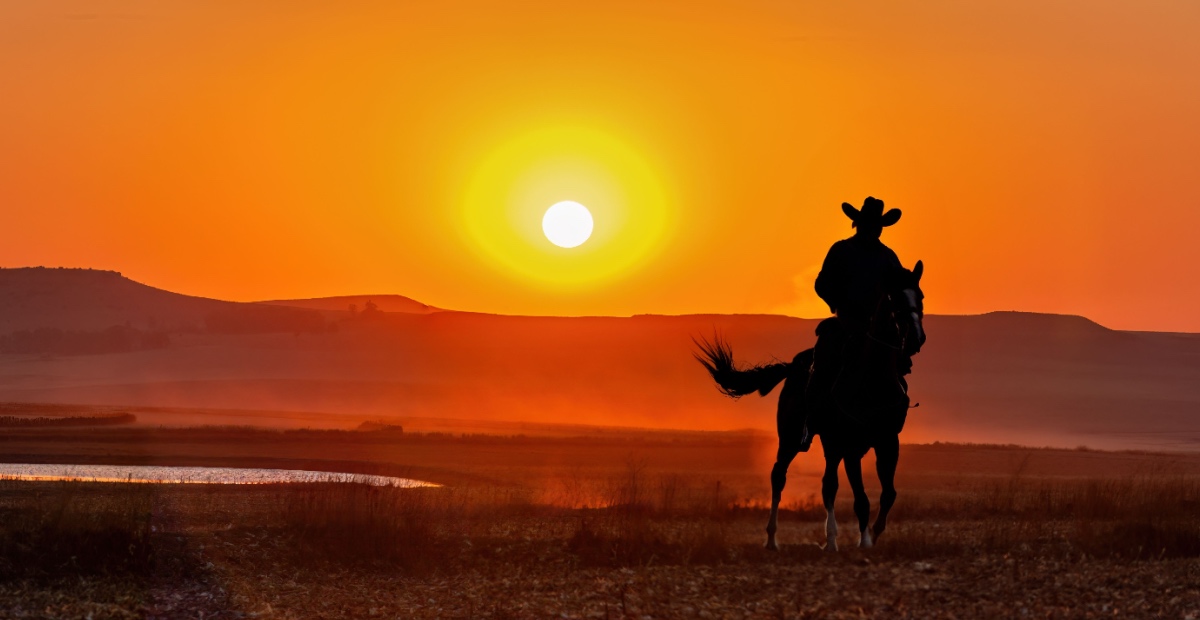 Riding into the sunset