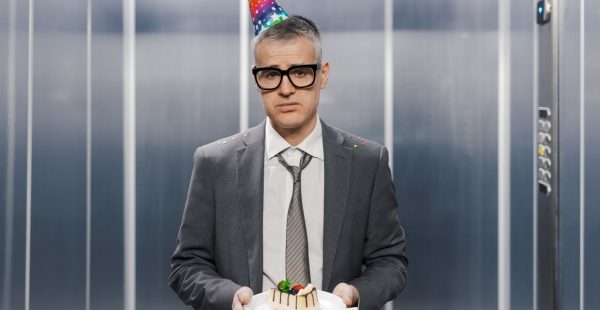 Sad lonely party boy