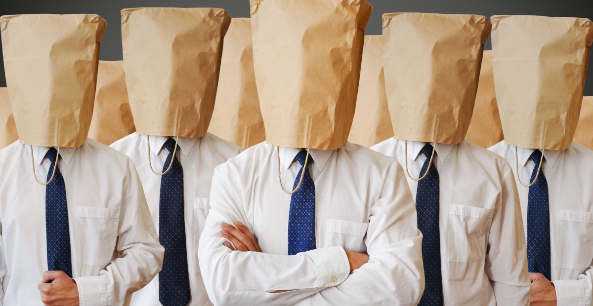 Bureaucrats with paper bags on head