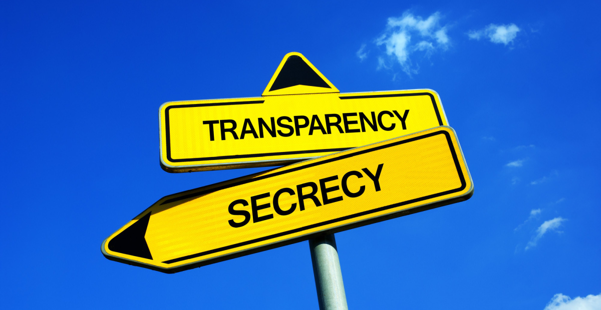 Transparency and secrecy sign