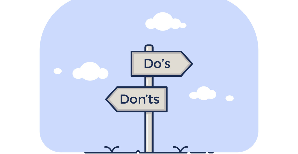 Do's and dont's sign