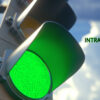 Green traffic light with Intrafund Advice written