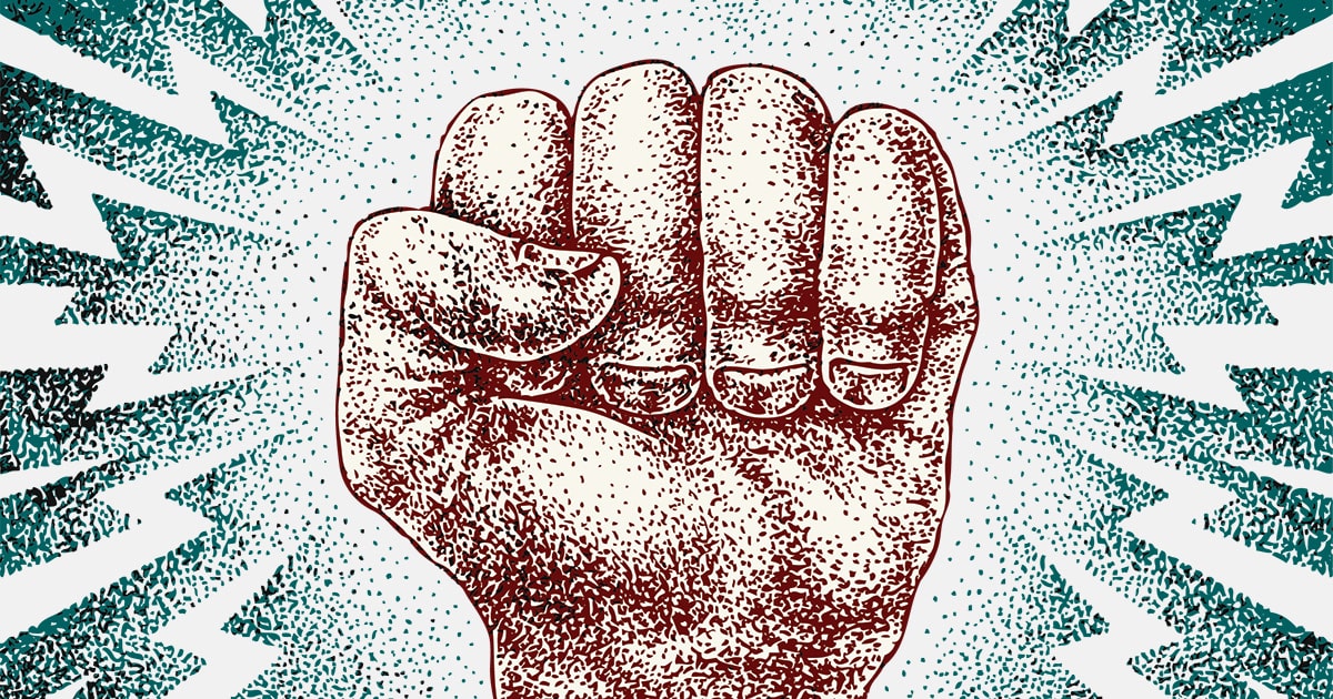 Clenched fist power graphic