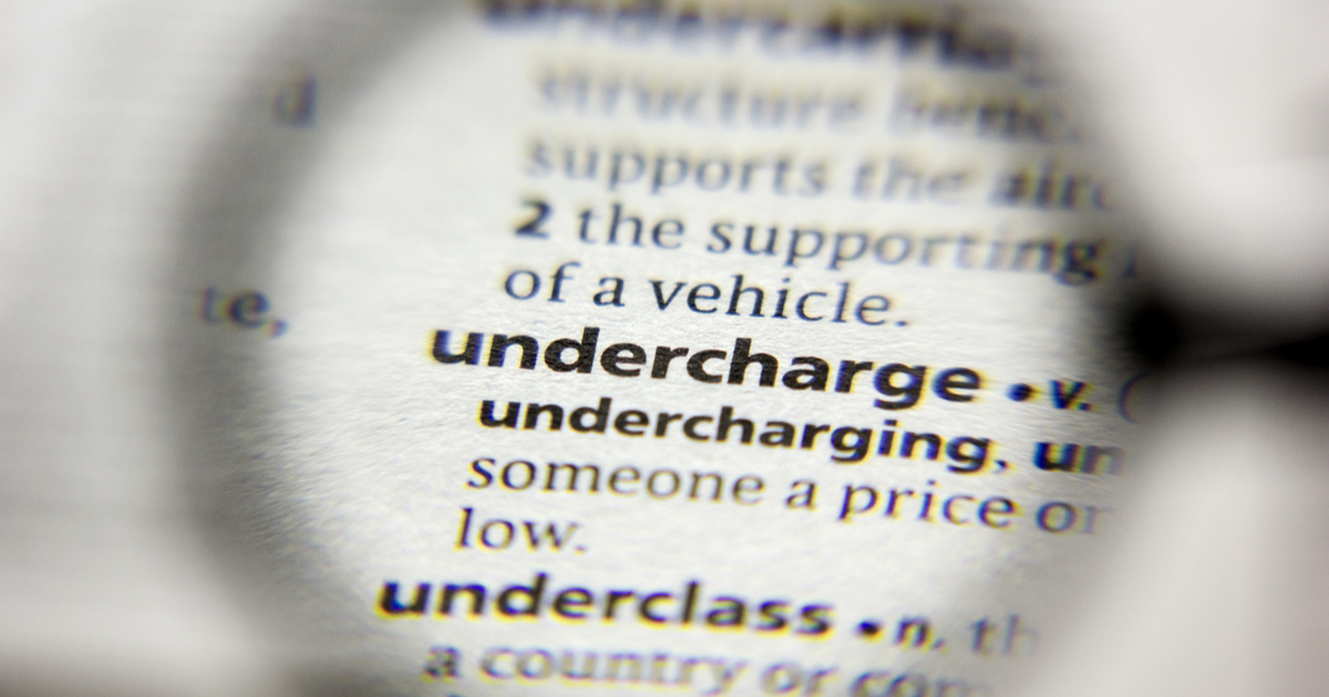 Undercharging fees