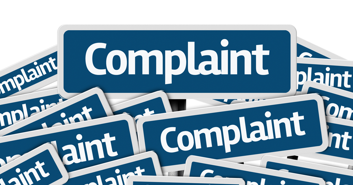 Graphic showing multiple complaint badges