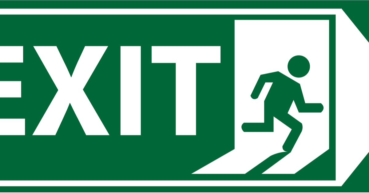 Green exit sign