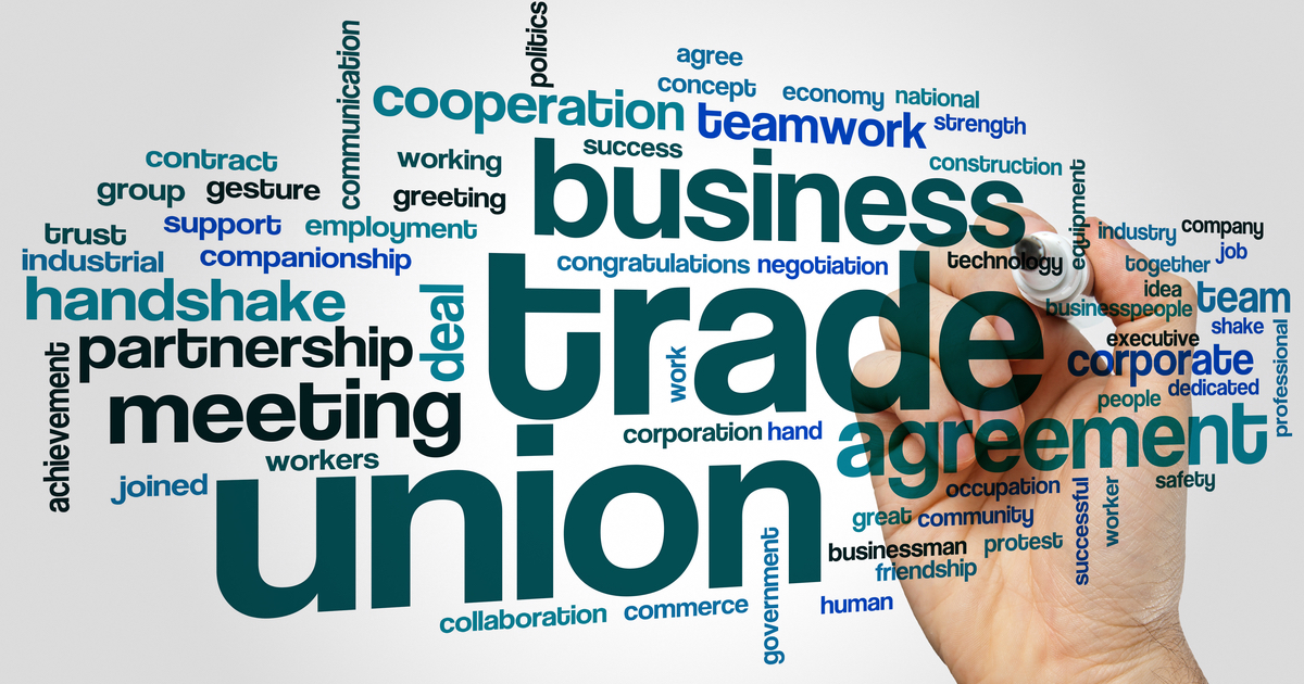 Trade Union dispute word montage
